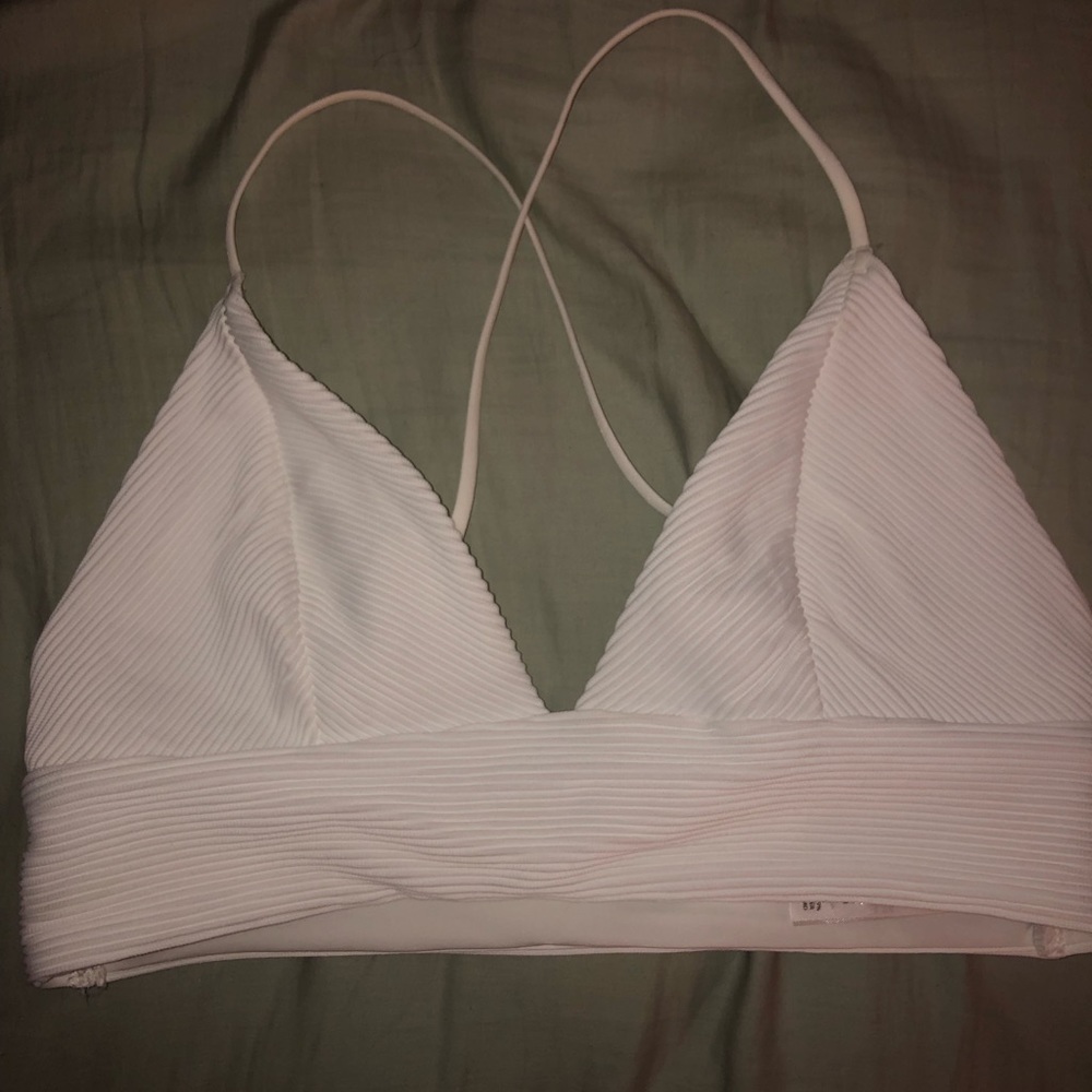 NEVER WORN H&M White Bikini Top